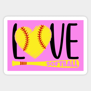 Love Softball Magnet